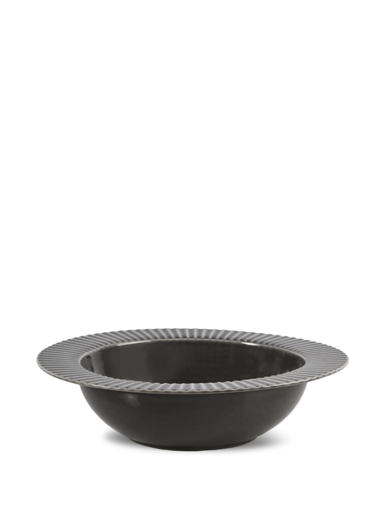 COFFEE & MORE DEEP PLATE, GREY