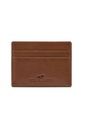 LEATHER LINE CARD HOLDER IN BOX COGNAC