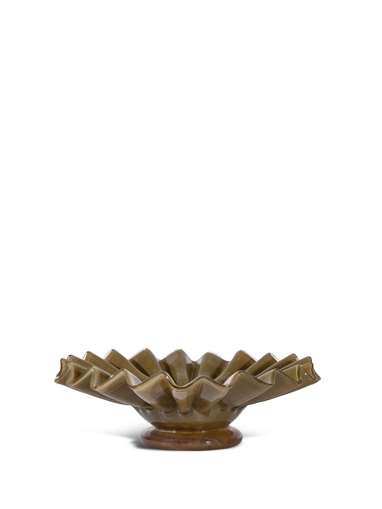 BOWL LORI M, GREEN/BEIGE