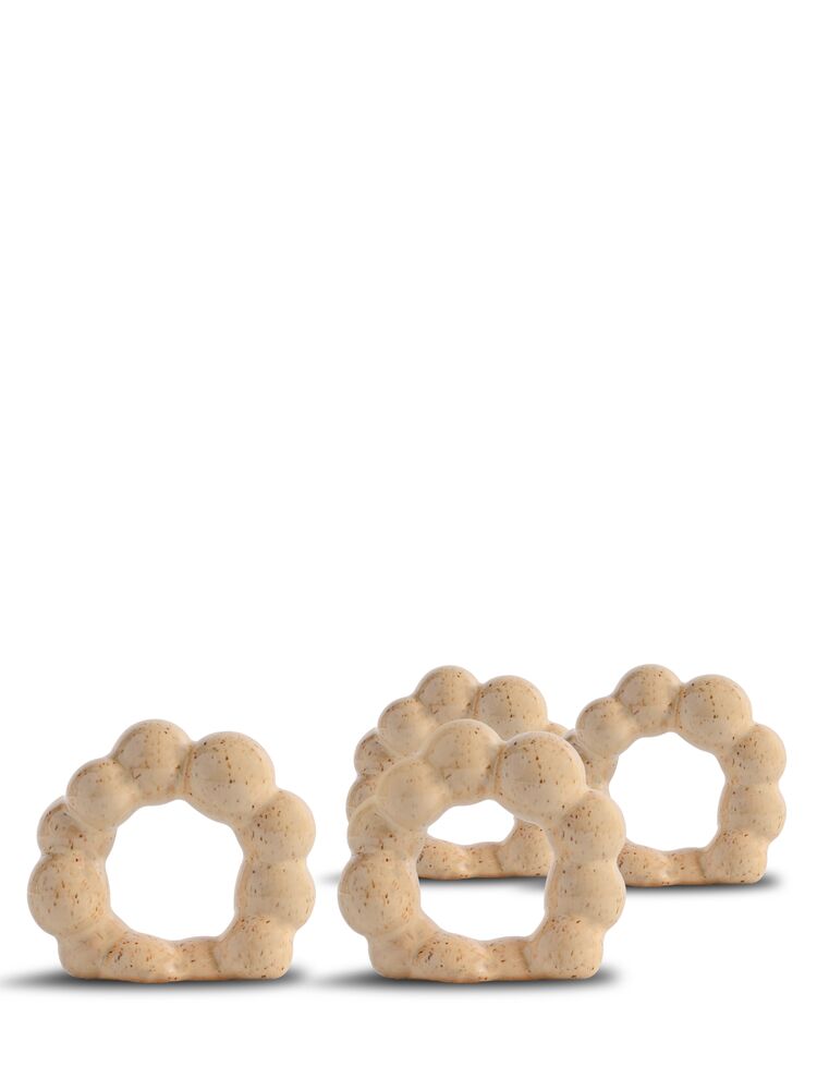 NAPKIN RING PORTO 4PCS/SET, BEIGE