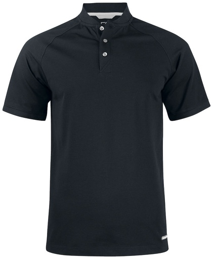 [353406-99-4] ADVANTAGE STAND-UP COLLAR POLO (BLACK, S)