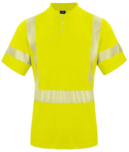 [646015-10-3] 6015 PIQUE EN ISO 20471 CLASS 3/2 (YELLOW/NAVY - 10, XS)