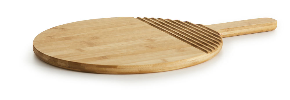 CUTTING &amp; SERVING BOARD ROUND, BAMBOO