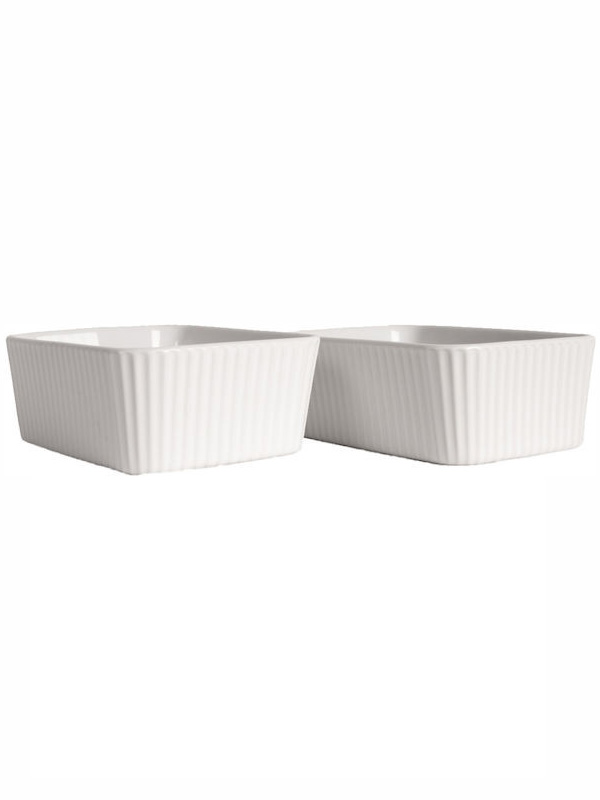 FLORA OVEN DISH MINI 2-PCS, WHITE