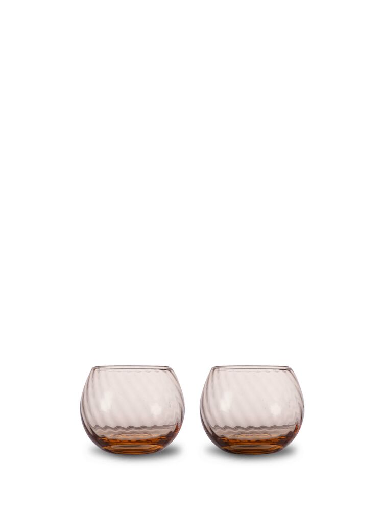 WATER GLASS OPACITY 2PCS/SET, PEACH