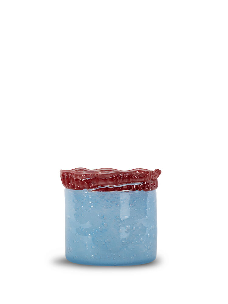 CANDLE HOLDER LARA M, LIGHT BLUE