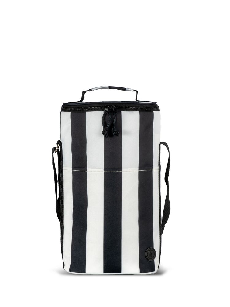 CITY STRIPE COOLER BAG HIGH RPET, BLACK/WHITE