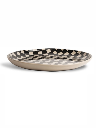 [5283907401] PLATE LEXI, BLACK/BEIGE