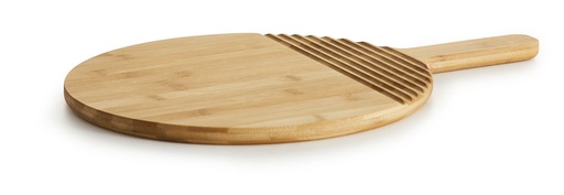 [5018056] CUTTING &amp; SERVING BOARD ROUND, BAMBOO
