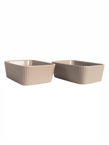 [5018356] FLORA OVEN DISH MINI 2-PCS, BEIGE