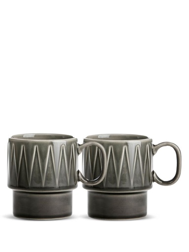 [5018371] COFFEE & MORE COFFEE MUG 2-PCS, GREY
