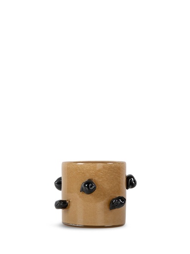 [5280607203] CANDLE HOLDER ARLO XS, BEIGE/BLACK