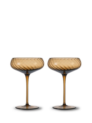 [5281602604] CHAMPAGNE SAUCER OPACITY 2PCS/SET, BROWN