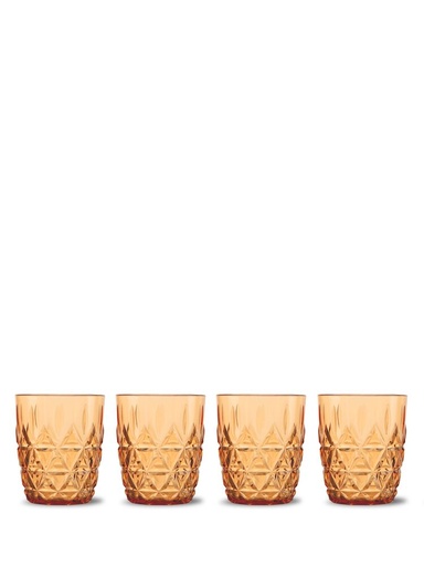 [5018575] PICNIC JUNI WATER GLASS, 4-PCS, AMBER