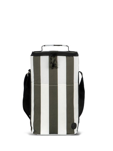 [5018595] CITY STRIPE COOLER BAG HIGH RPET, GREEN/WHITE