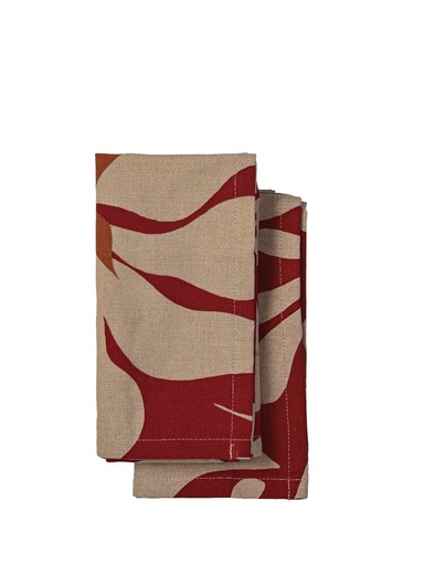 [5018664] EDITH KITCHEN TOWEL, 2-PCS, BORDEAUX