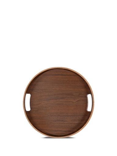 [5018666] HANNA ROUND TRAY, DARK BROWN