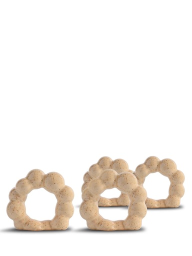 [5228660703] NAPKIN RING PORTO 4PCS/SET, BEIGE