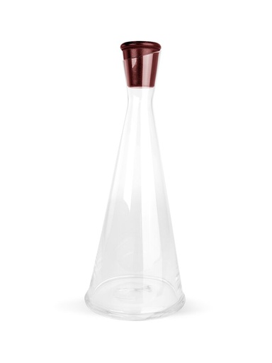 [5018784] GURKEN CARAFE, CLEAR/DARK RED