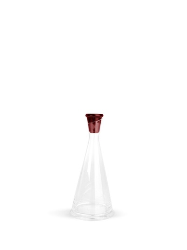 [5018782] GURKEN OIL-/VINEGAR CARAFE, CLEAR/DARK RED