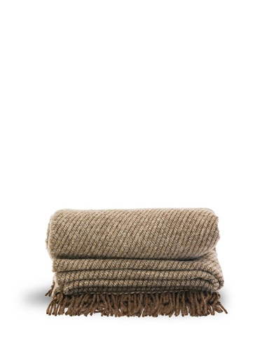 [5018798] ULLI STRIPE THROW, BROWN